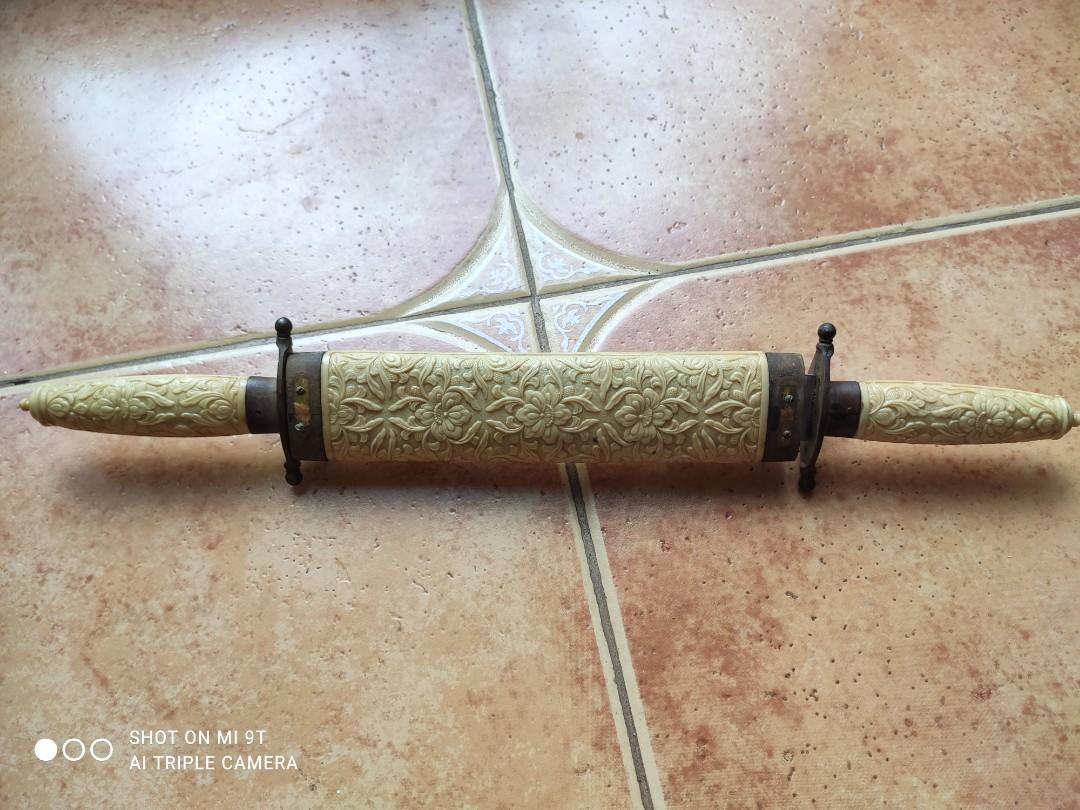 Vintage Samurai Style Meat Carving Knife & Fork (Category: Knives & Chopping Boards) located in Davao. Submitted by papa1919 (Listing ID 1064960827, Image 2). Description: Very rare. Sheath is made of ivorite..