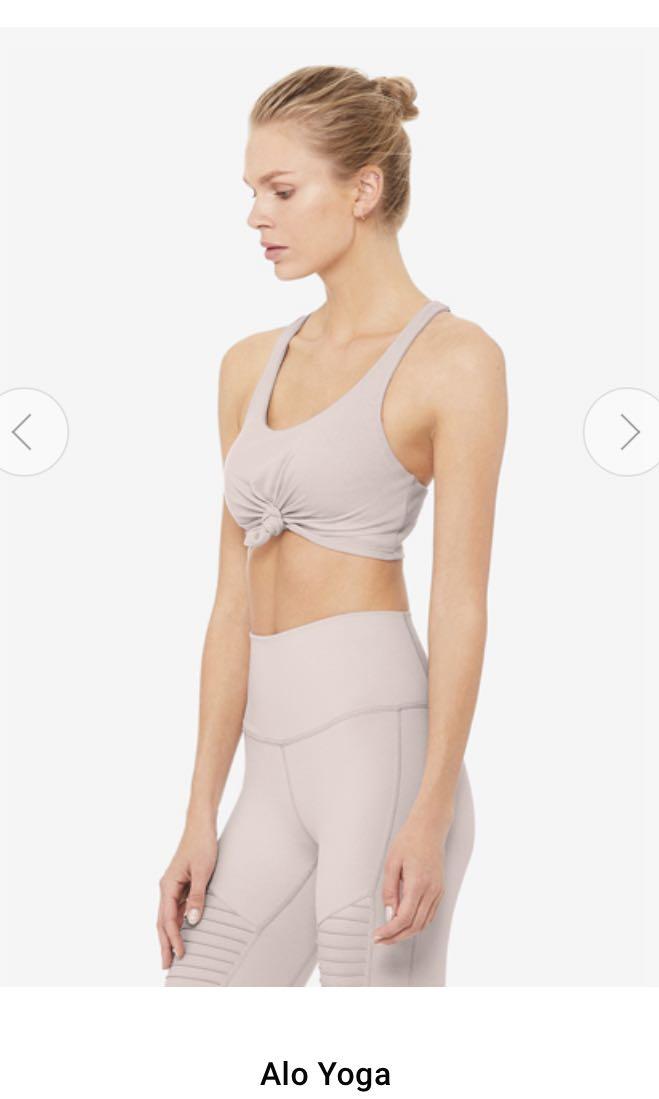 XS 2 4 Alo yoga knot bra in lavender cloud