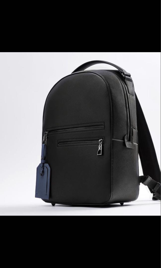 zara black backpack