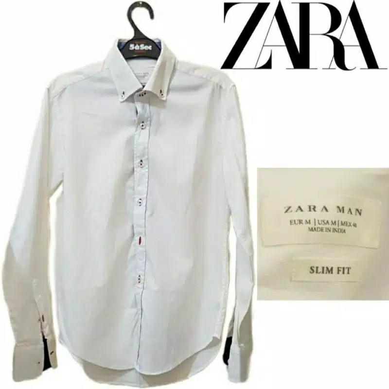 ZARA MAN SLIM FIT BAJU KEMEJA PUTIH 