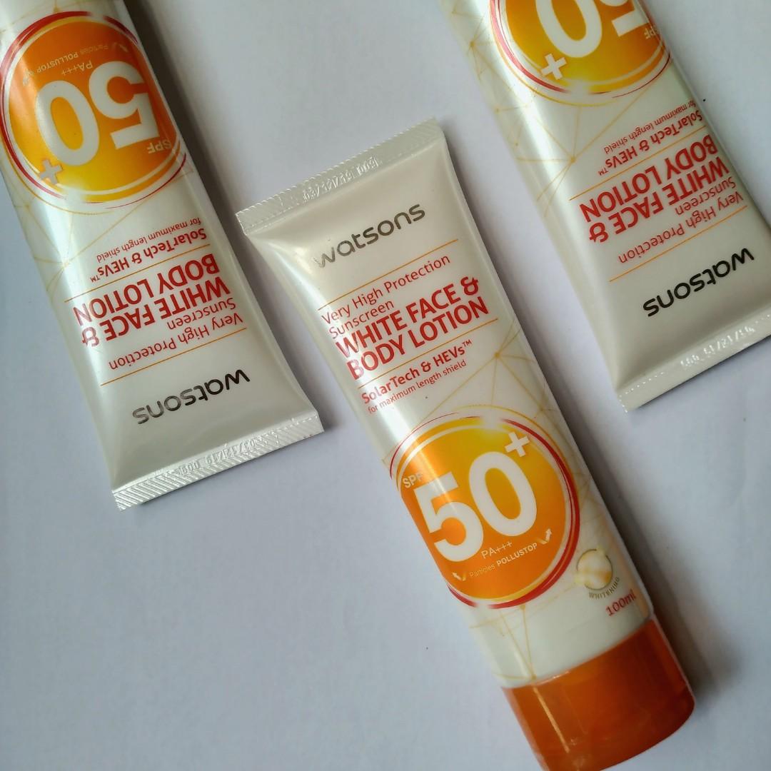 Watsons Very High Protection Sunscreen Whitening Face & Body