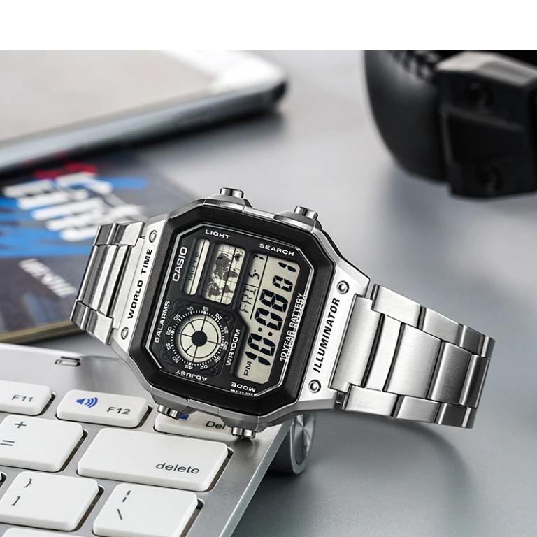 佐敦門市現貨100% 全新Casio AE-1200WHD-1AV AE-1200 AE-1200WHD 世界