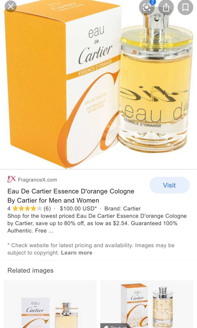 cartier orange perfume