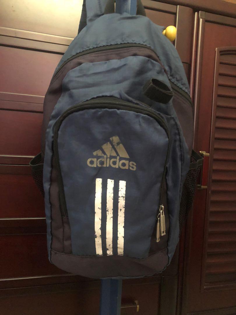 Adidas gym / sports backpack (Category: Backpacks) located in Paranaque City. Submitted by quirky.cosmos (Listing ID 1065133079, Image 1). Description: Authentic Has lots of pockets for organization Has a built in compartment for racket.