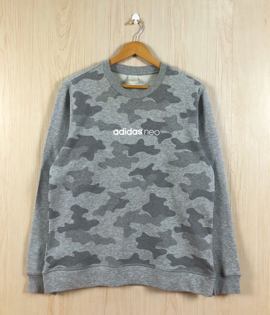Adidas Neo Camo Sweatshirt Men s Fashion Tops Sets Hoodies on Carousell