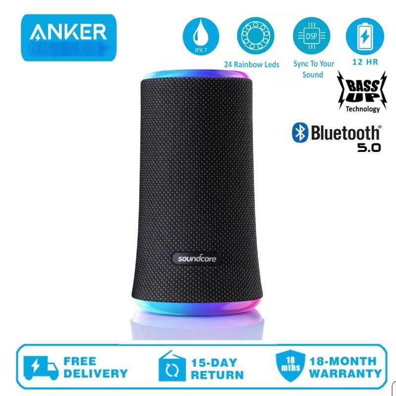 Anker A3165 Soundcore Flare 2 Bluetooth Speaker With Ipx7 Waterproof Protection And 360 Sound Electronics Audio On Carousell