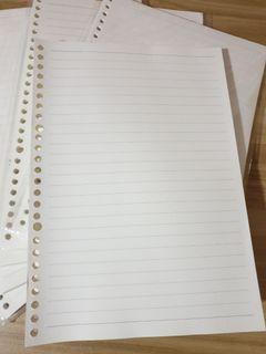 B5 looose leaf lined paper (bundle of 6)