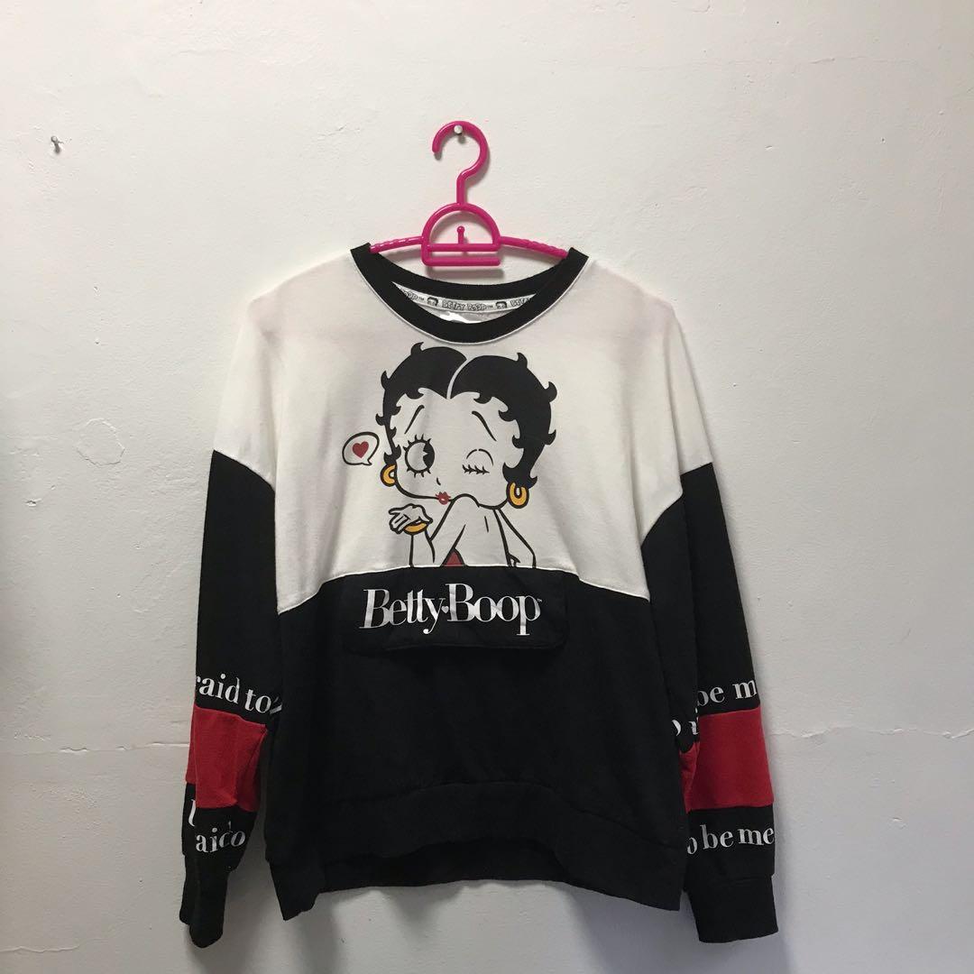 Betty Boop Sweatshirt, Women's Fashion 