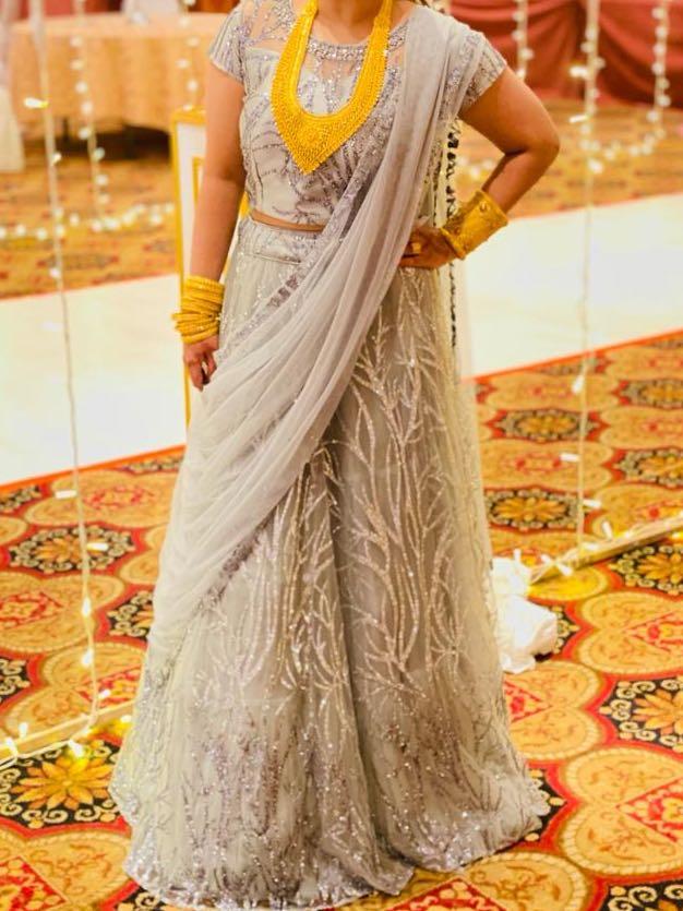 Grey Silver Lehenga Half Saree Women S Fashion Dresses Sets Traditional Ethnic Wear On Carousell Grey Silver Lehenga Half Saree Women S Fashion Dresses Sets Traditional Ethnic Wear On Carousell