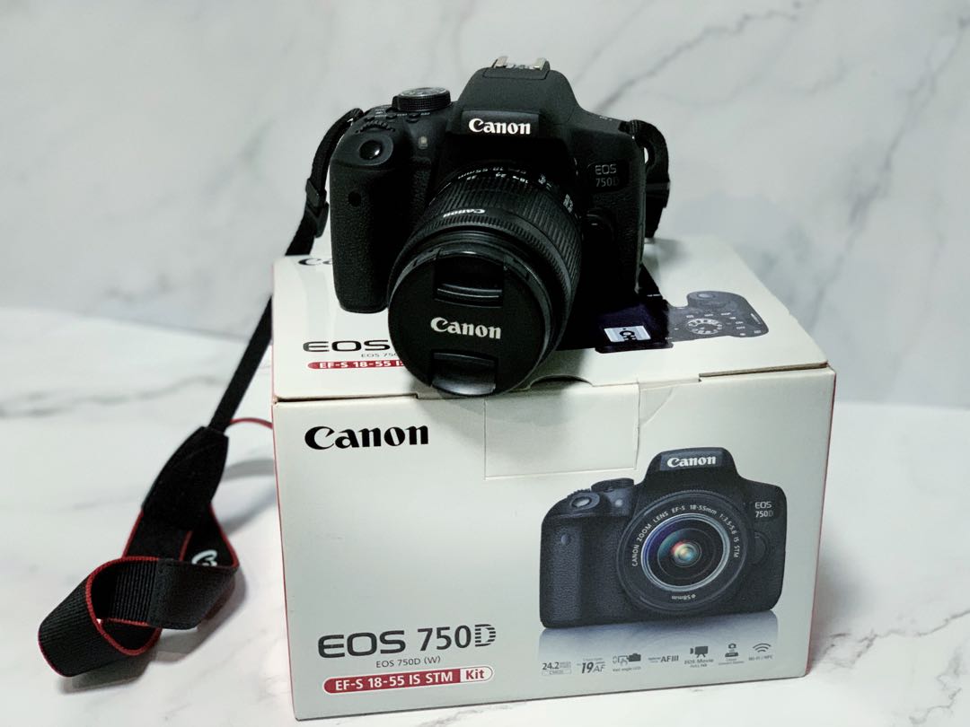 Canon Eos 750d Box Set 18 55mm Photography Cameras On Carousell