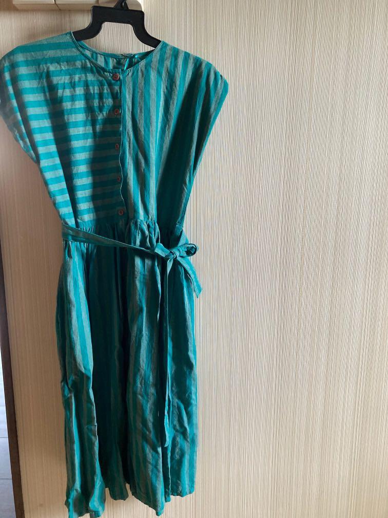 slim fit dress slacks Green Asymmetric Drape Mini Dress main image 1