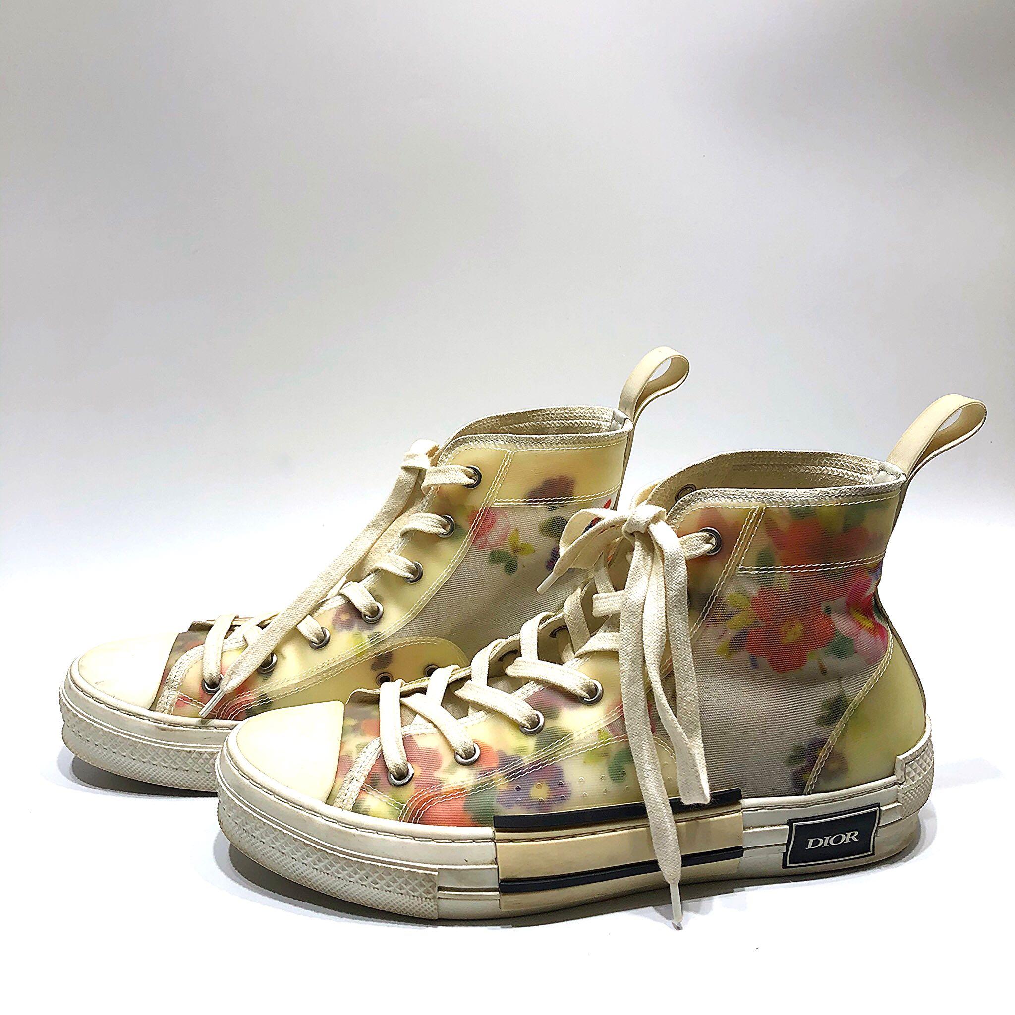 DIOR B23 FLORAL HIGH CUT SNEAKERS 217001047 Women s Fashion Footwear Sneakers on Carousell