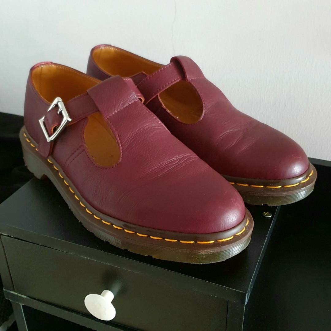 Cherry red mary jane dr martens hot sale