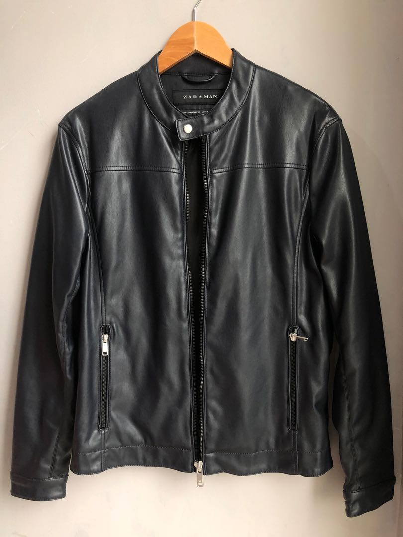 faux leather jacket zara