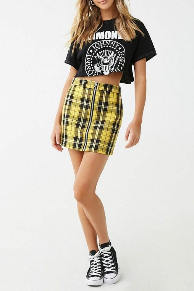 Forever 21 Plaid Mini Skirt, Women's 