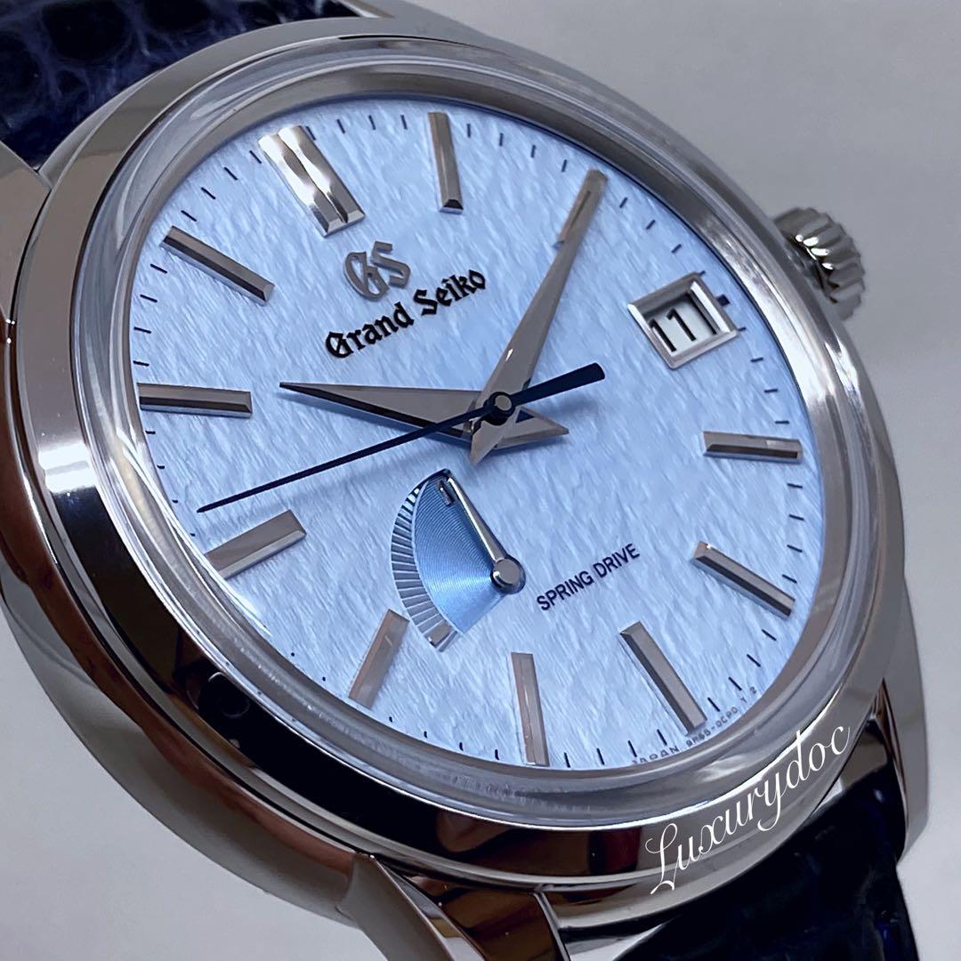  GRAND SEIKO ELEGANCE COLLECTION AUTOMATIC SPRING DRIVE SKYFLAKE SNOWFLAKE  BLUE DIAL  WATCH SBGA407 SBGA407G, Luxury, Watches on Carousell