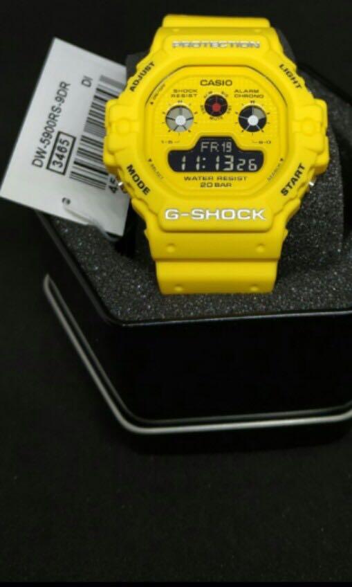 G shock dw5900 tapak kucing kuning Men s Fashion Watches