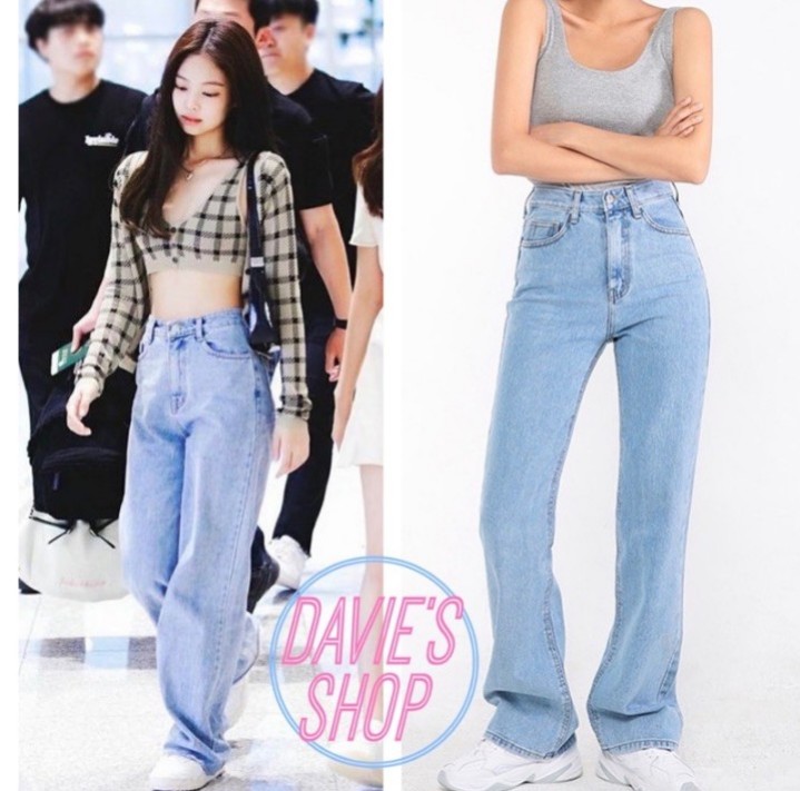 Blackpink Highwaist Wide Leg Baggy 