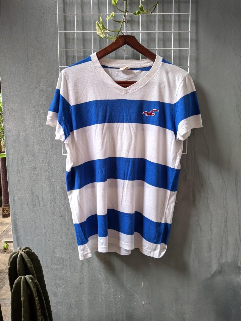 Hollister T shirt Kaos garis stripe 