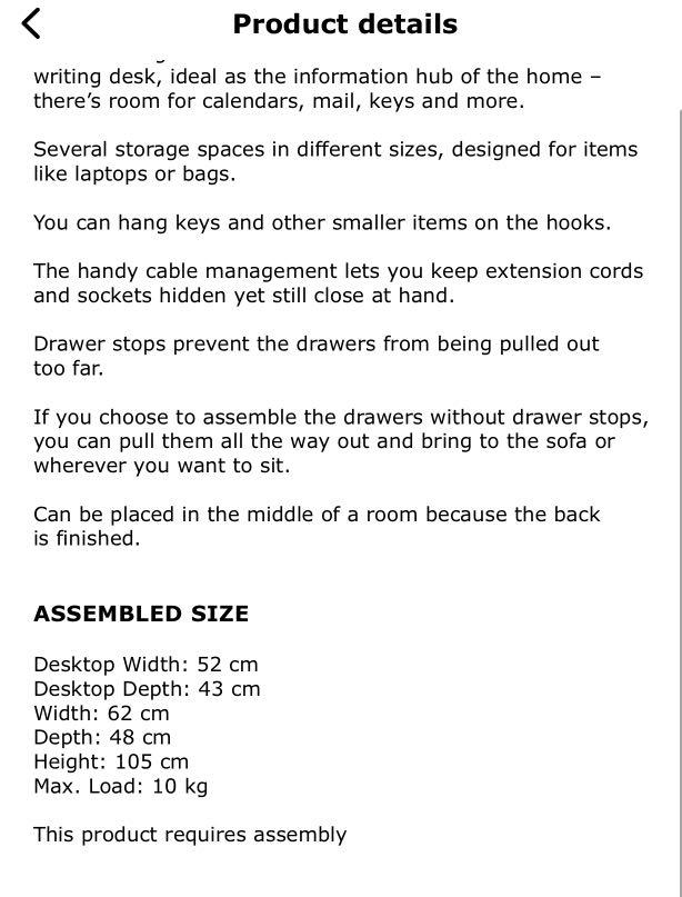 IKEA standing desk, Furniture & Home Living, Furniture, Tables & Sets