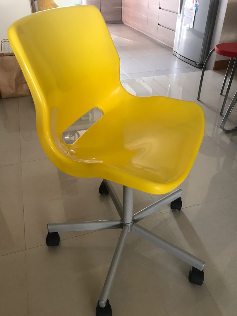 Ikea Yellow Swivel Chair, Furniture & Home Living, Furniture, Chairs on