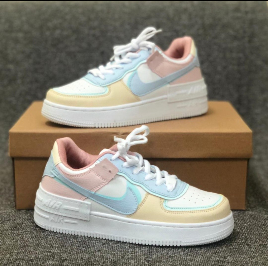 Kasut Sneakers Nike Air Force Pastel Women S Fashion Shoes On Carousell