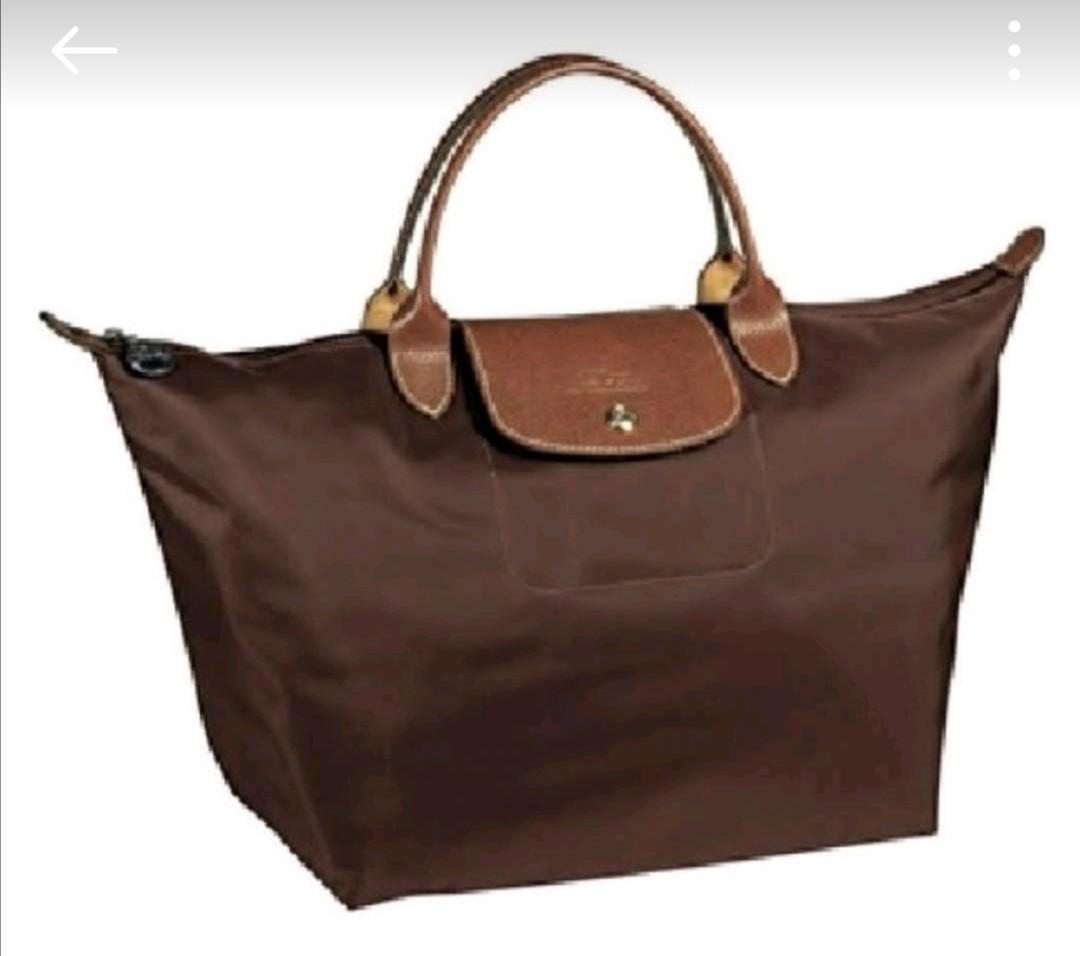 Longchamp Le Pliage Medium Short Handle Brown colour Women s Fashion Bags Wallets Tote Bags on Carousell