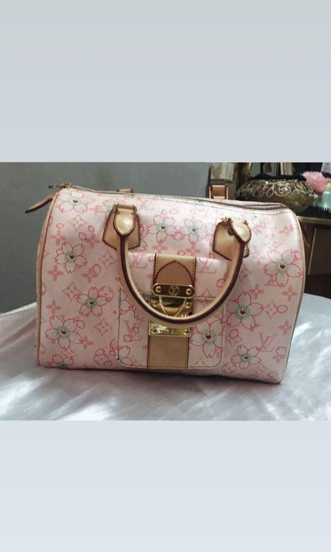 Lv takashi murakami cherry blossom speedy bag, Women's Fashion