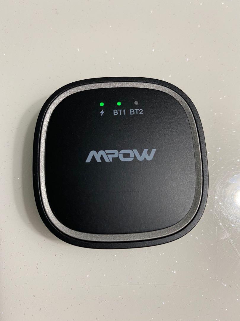 Mpow Bluetooth 5.0 Transmitter Receiver Bluetooth Adapter with aptX Low Latency and aptX HD 50ft Wireless 3.5mm Audio Adapter Dual Link for TV Home