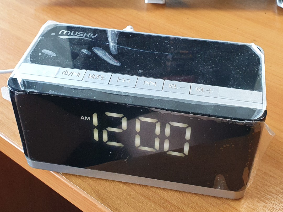 Musky DY27 Digital Alarm Clock Portable Bluetooth HiFi Speaker, Audio