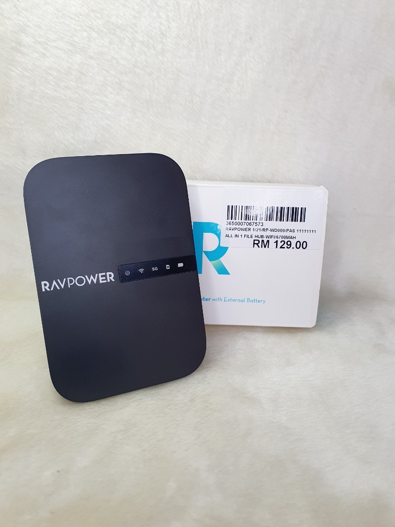 RAVPower FileHub Travel Router AC750 6700h Wireless SD Card Reader RP-WD009  SB26