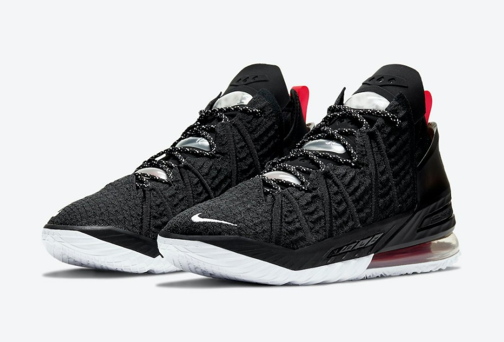 lebron 18 black and white