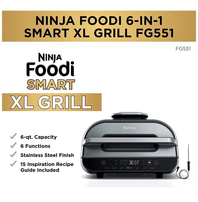 Ninja Foodi Grill Xl 110 Voltage Smokeless Electric Grill Bought From Usa Tv Home Appliances Kitchen Appliances Bbq Grills Hotpots On Carousell