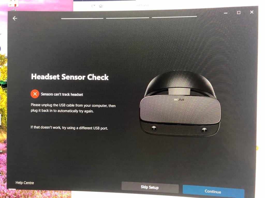 Oculus rift s headset sensor check 2025