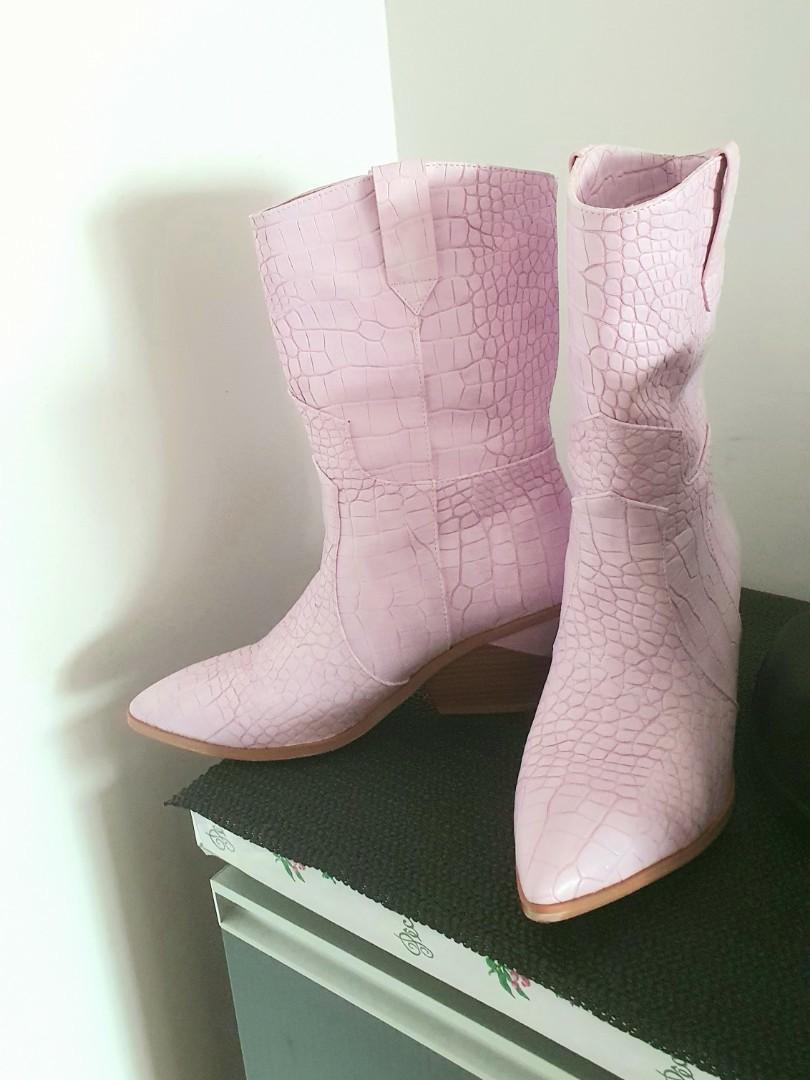 Pastel Pink Cowboy Boots