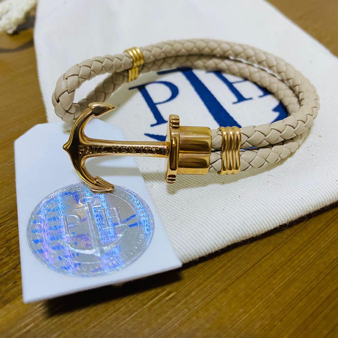 Paul Hewitt Ladies Rosegold Anchor Leather Bracelet Women s