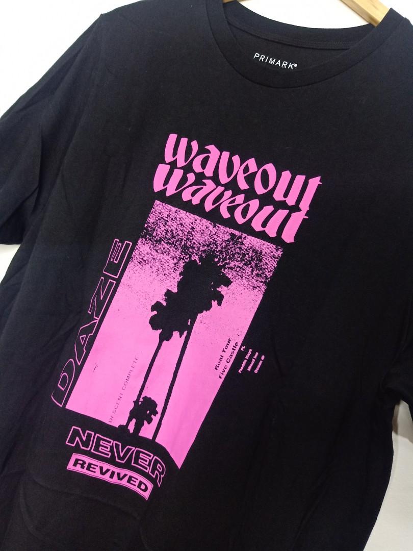 Primark Wave Out Daze Never Revived Aesthetic Tee, Men's Fashion, Coats