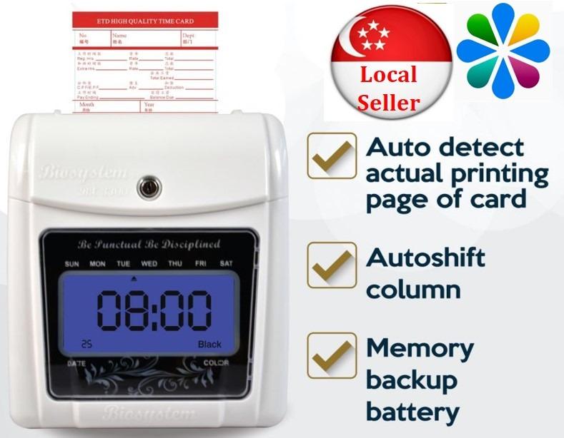 Punch Card Machine Time Recorder Biosystem BX3300D (B), TV & Home