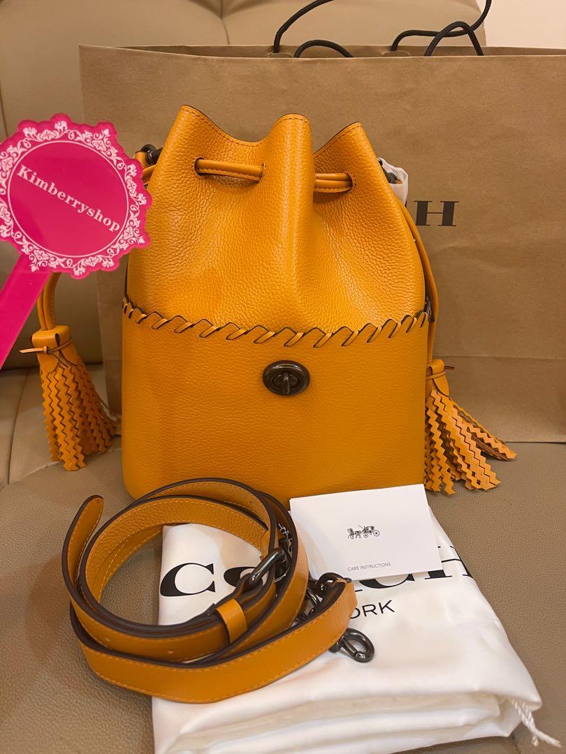 Coach lora bucket bag with whipstitch detail deals
