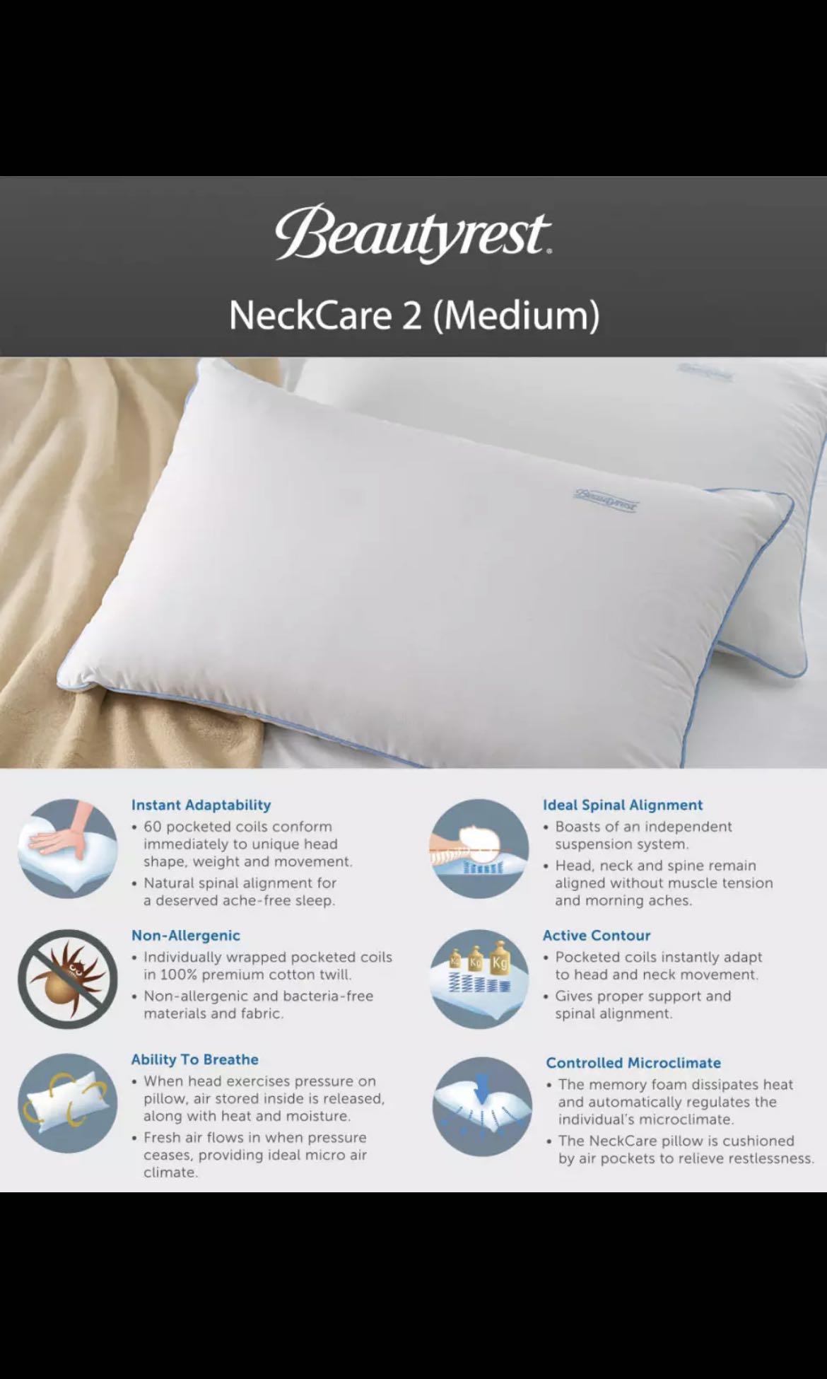 Simmons neck care pillow review 2025