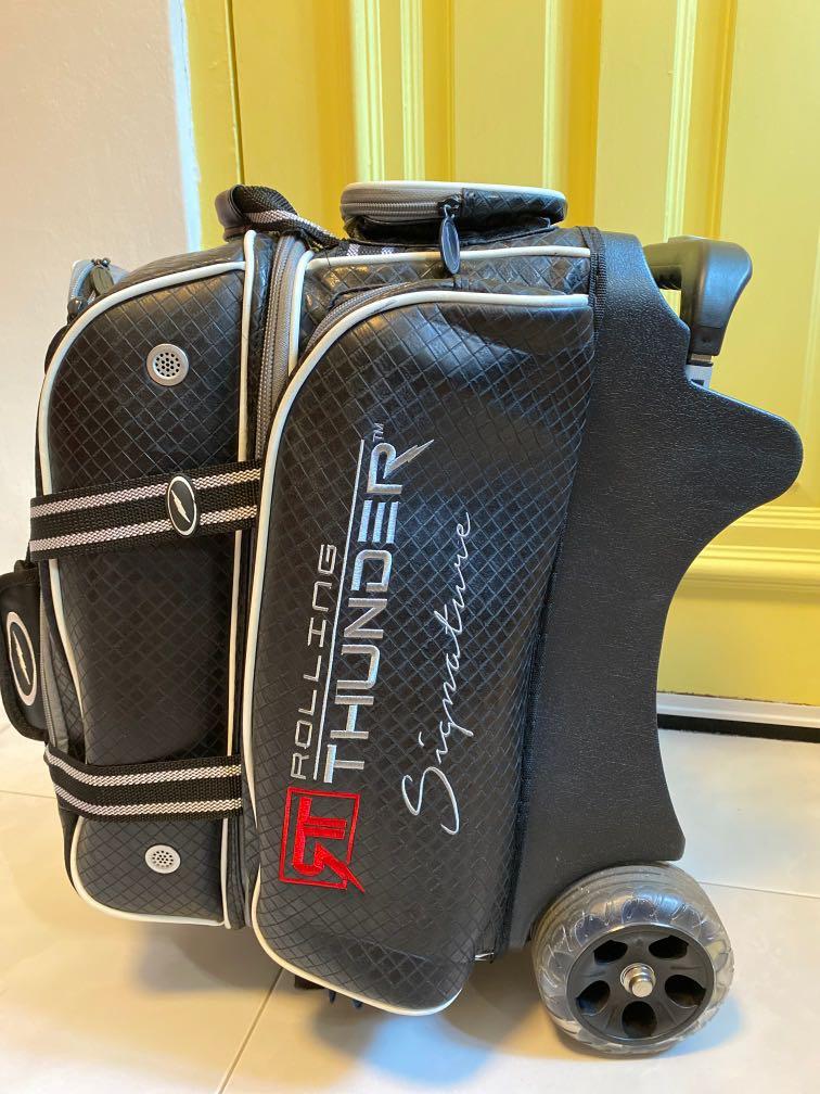 Storm 3-Ball Rolling Thunder Triple Roller Bowling Bag Signature Black  Diamond