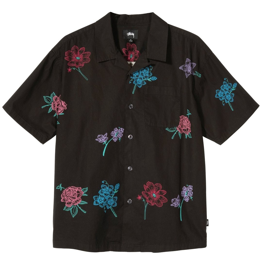 新品・未使用 Stussy Hand Drawn Flower Shirt
