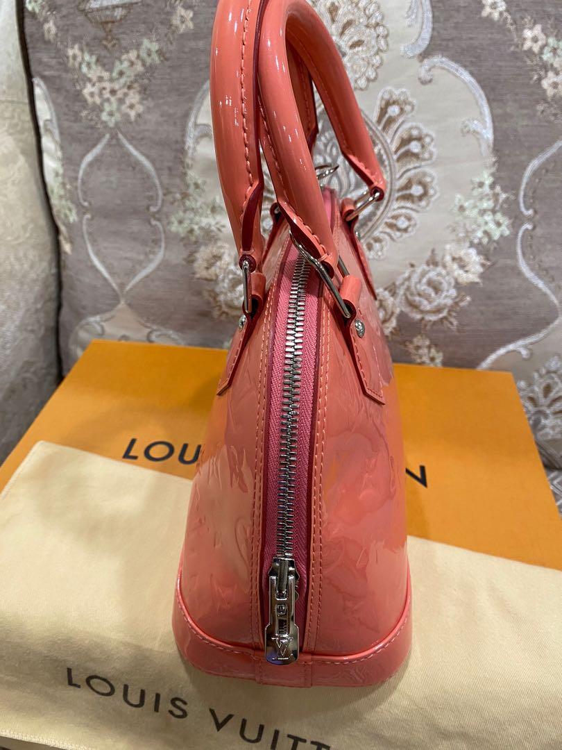 Louis Vuitton Rose Litchi Monogram Vernis Alma BB Bag Louis Vuitton