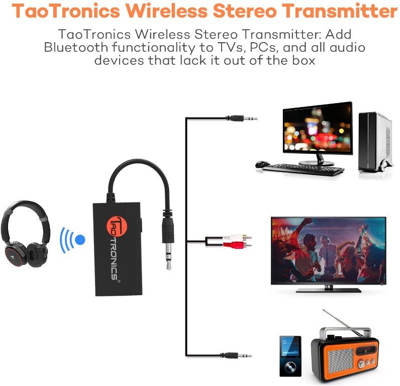 How to connect taotronics bluetooth transmitter to tv top