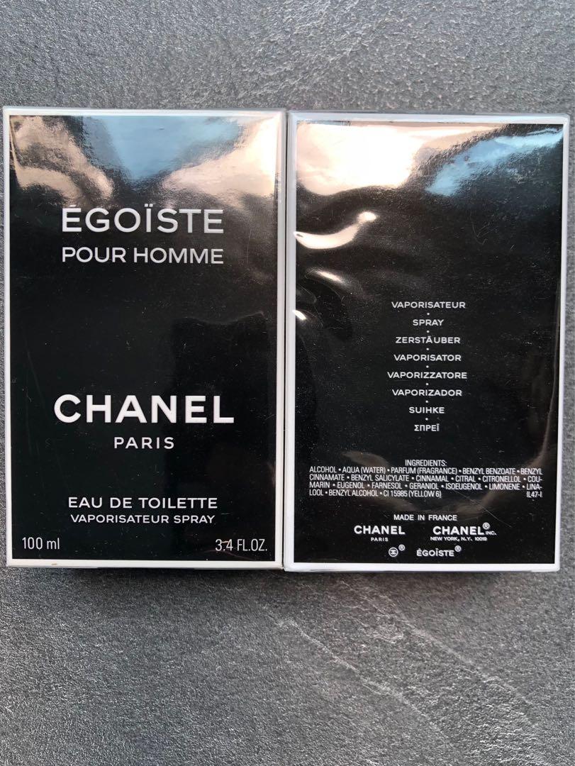 Unopened] Chanel Egoiste Pour Homme EDT 100ML, Beauty & Personal