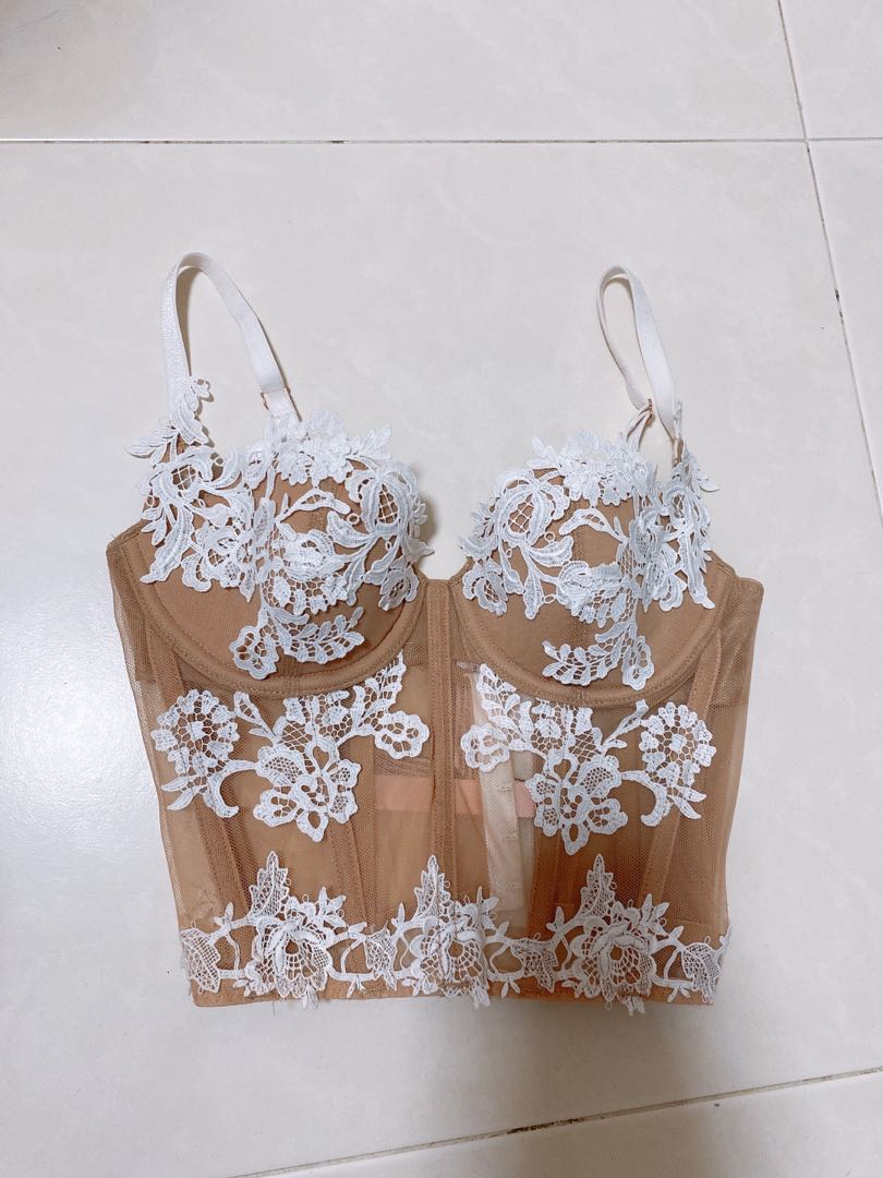 Victoria Secret Floral Corset / Bustier Top, Women's Fashion, Tops,  Sleeveless on Carousell