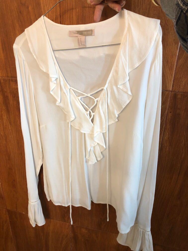 Ruffle blouse forever 21 Clearance