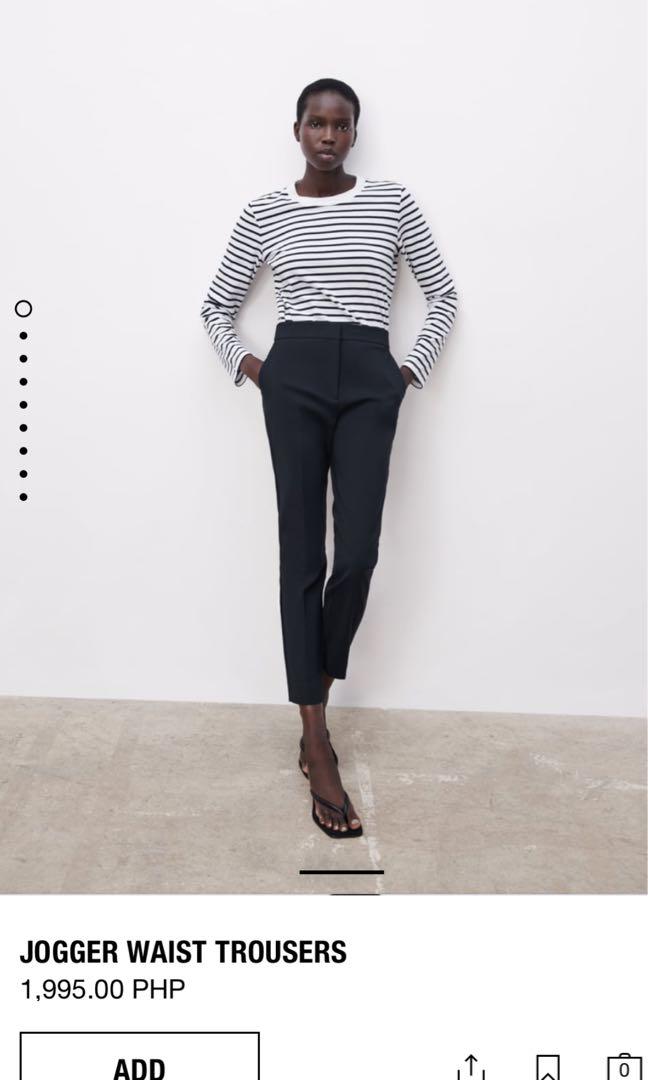 Jogger waist trousers zara new arrivals