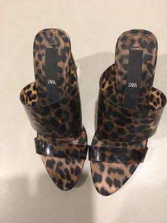 Zara leopard print heels