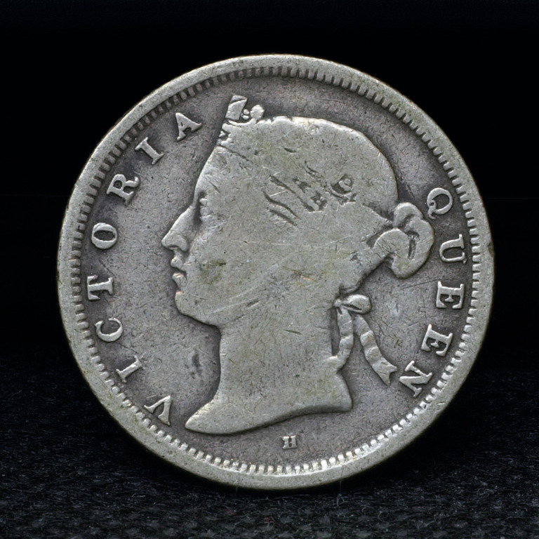ですイギリス領 香港 1876年 ヴィクトリア 20セント 銀貨  香港貳毫  希少